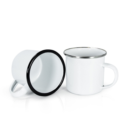 แก้วน้ำเปล่า Sublimation 12oz Vintage Enamel Coffee Cups 30g