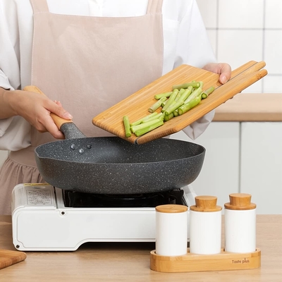 เขียงไม้ไผ่พับได้เครื่องล้างจาน Safe Kitchen Wood
