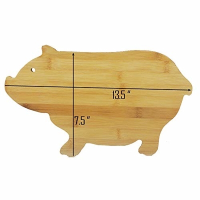 Custom 35x19cm 24 เขียงไม้ไผ่รูปหมู