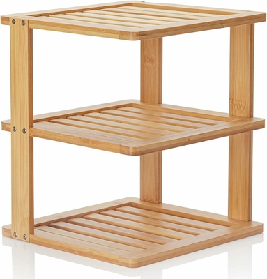 แบมบึว ฟรียืน ไม้ Rack, ห้องครัว Countertop ริมชั้น 10x10x11.5 นิ้ว