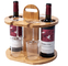 11.8x9.8x11.8 นิ้ว ไม้ Wine Rack Wine Storage Set จัด 2 กระป๋องและ 4 แก้ว