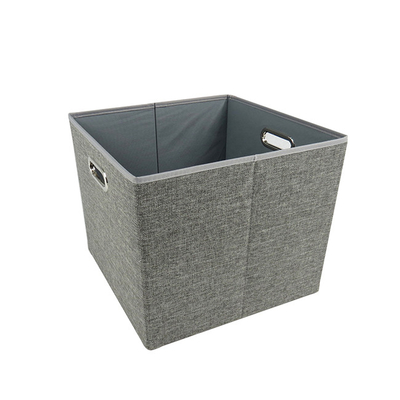 กล่องเก็บผ้าลินินพับผ้าโพลีเอสเตอร์ OEM 31*31*31CM